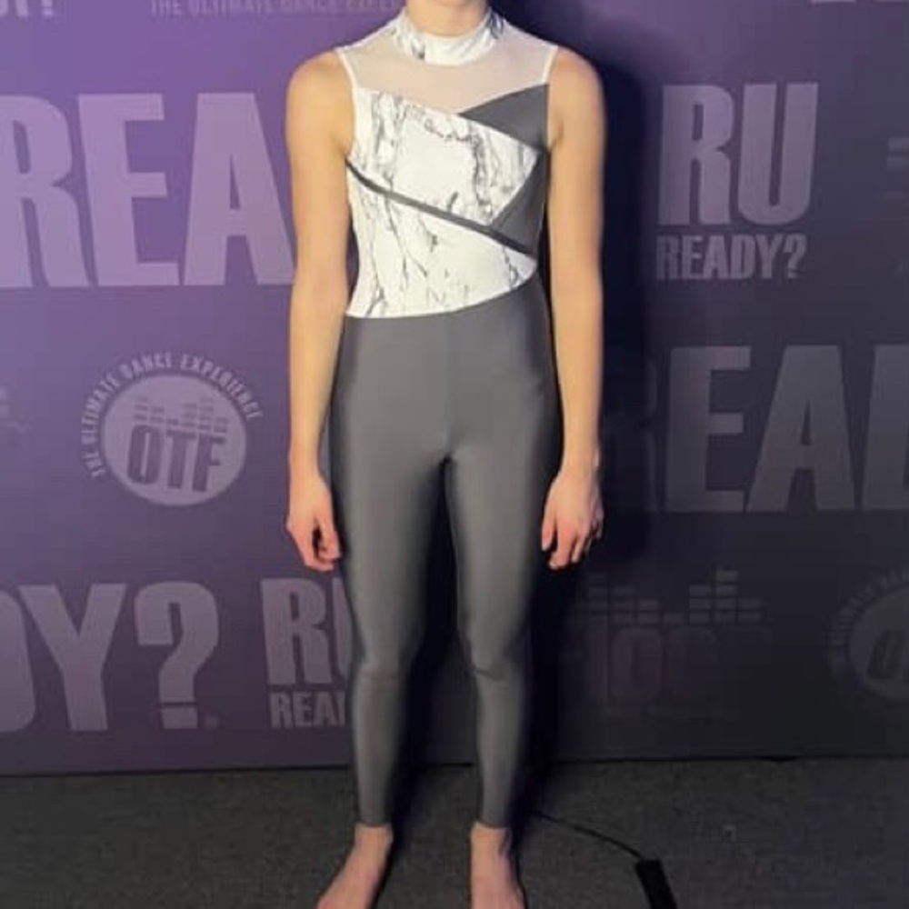 Custom On The Dance Floor Marble Acro Unitard Dance Costume